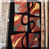 R92. Contemporary rug, handcrafted in Nepal. 5'11” x 8'9”